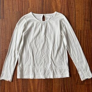 Burberry White Long Sleeve Kids Long Sleeve Shirt